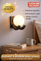 Modern Wall Sconce with Round Globe Light – Elegant & Minimalist Wall Lamp