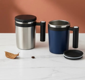 ☕✨ Self-Stirring Rechargeable Coffee Mug – One Touch Perfect Mix!