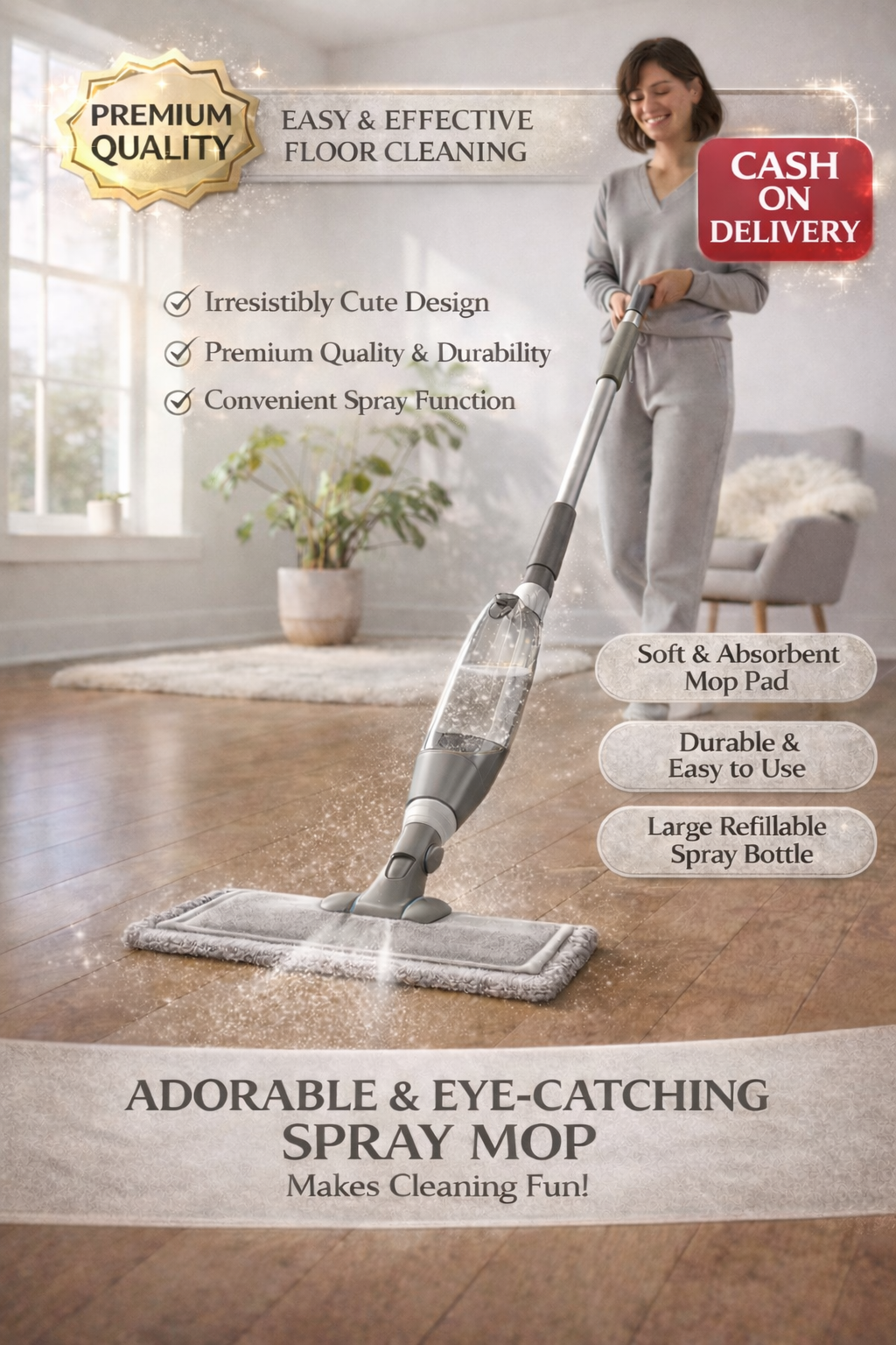 Sparkle Stream™ 360° All-in-One Spray Mop