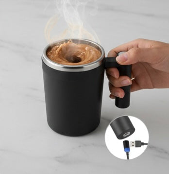 ☕✨ Self-Stirring Rechargeable Coffee Mug – One Touch Perfect Mix!