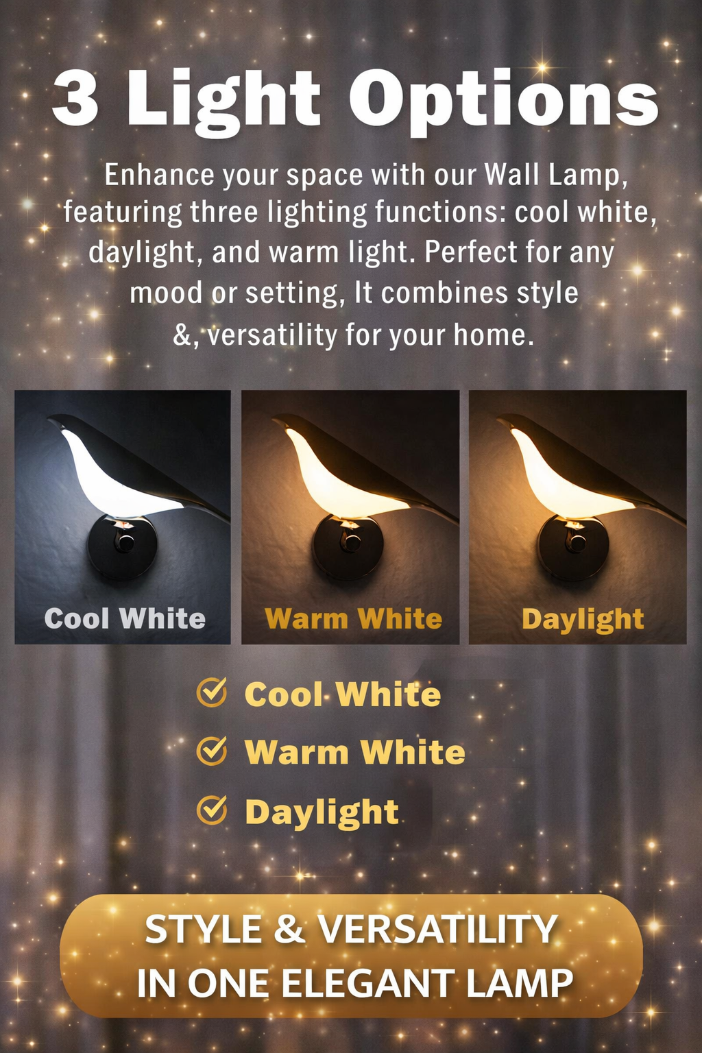 Elegant Bird Wall Lamp – Modern, Artistic, and Luxurious Lighting